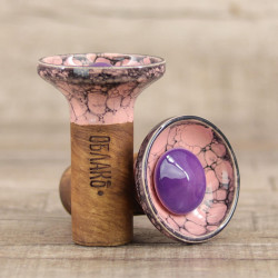 Oblako Bowl - Flow - Glazed Purple on Marble Pink Black
